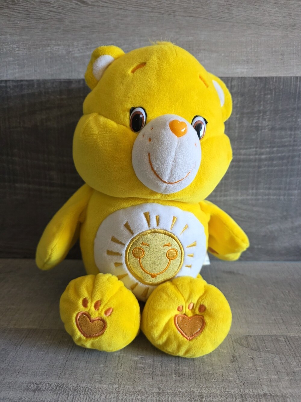 CARE BEAR Sing-A-Long Funshine Bear Yellow Plush Interactive Dancing WORKS g53